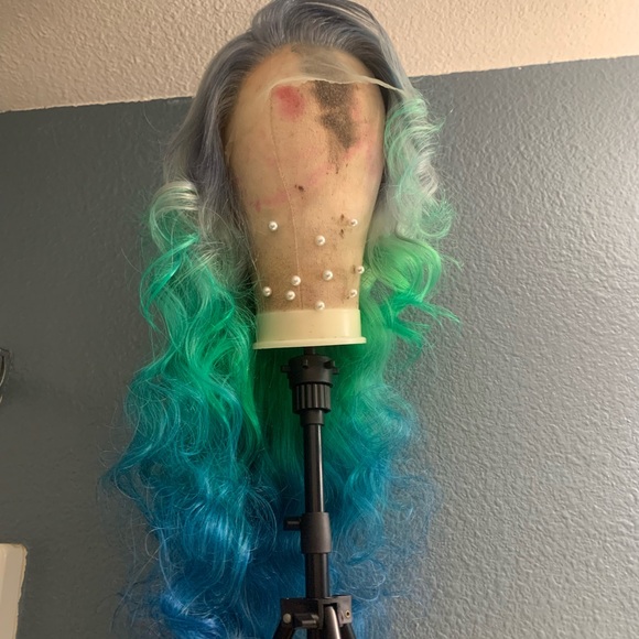 Blue and Green Ombre Wig